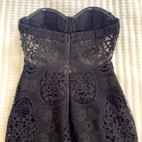 BEBE STRAPLESS BLACK MINI DRESS - Picture 4 of 6